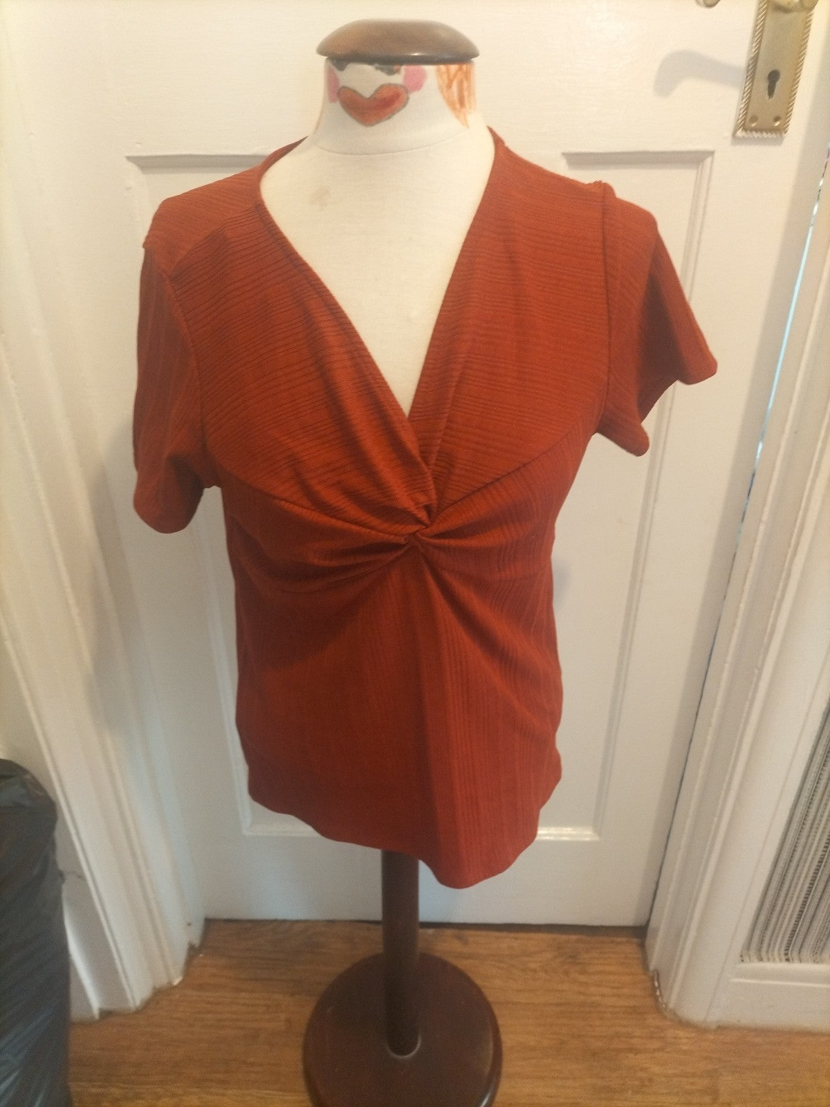 Ladies George Size 14 Brown Short Sleeved Tshirt