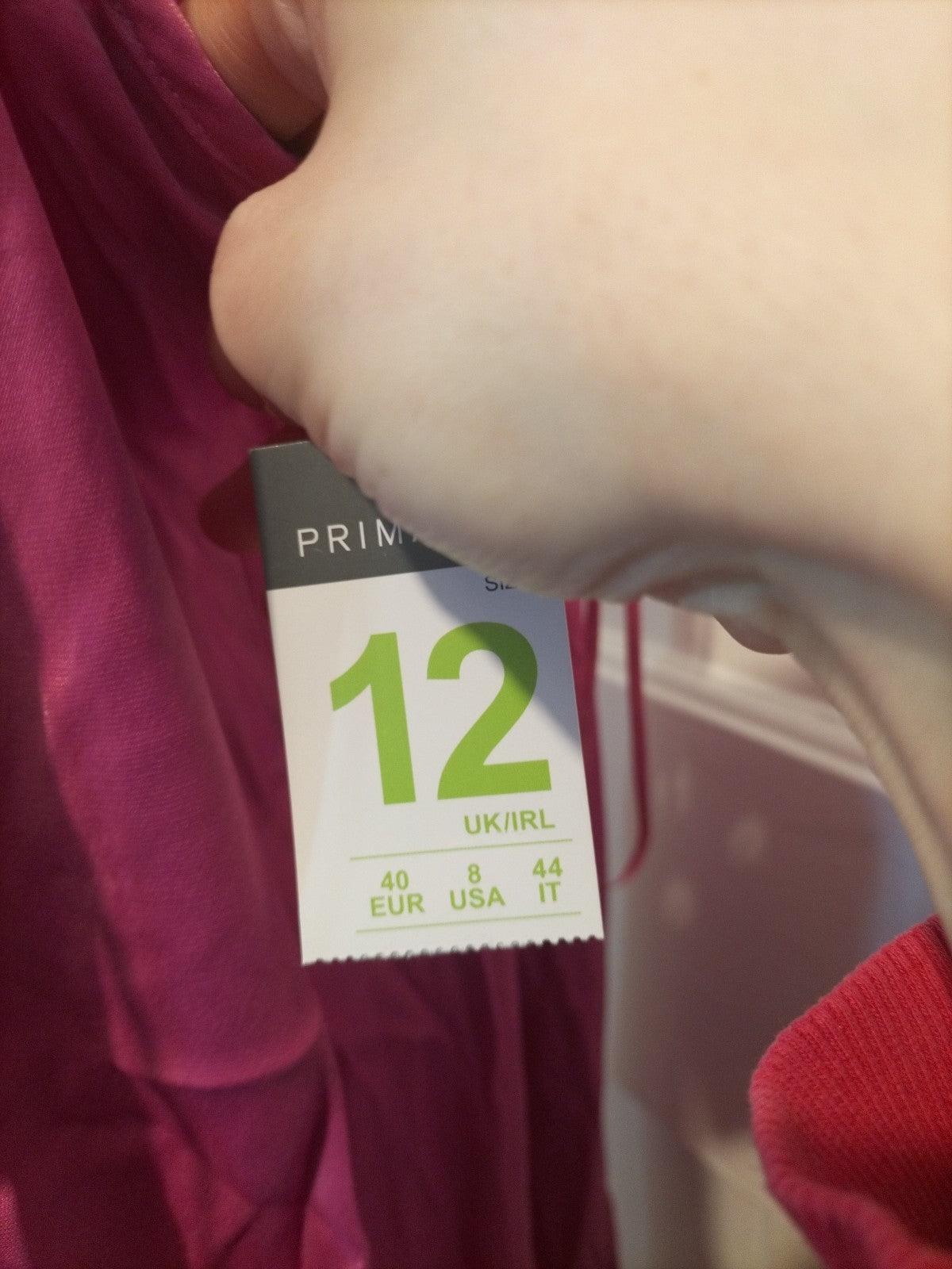 Brand New Ladies Primark Size 12 Hot Purple *silky* Sleeveless Dress