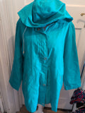 Ladies Size 22-24 Turquoise Long Sleeve Coat