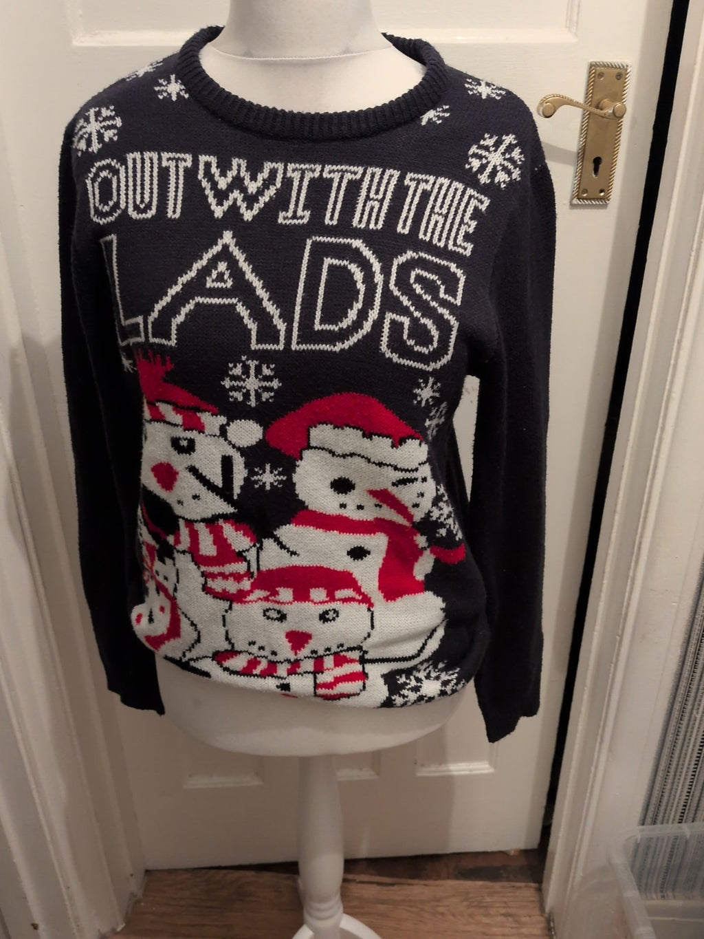 Boohoo Man Medium Navy Christmas Pullover Jumper
