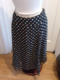 Ladies Limited Collection Size 10L Gold/Black/Beige Polkadot Lined Flare Skirt