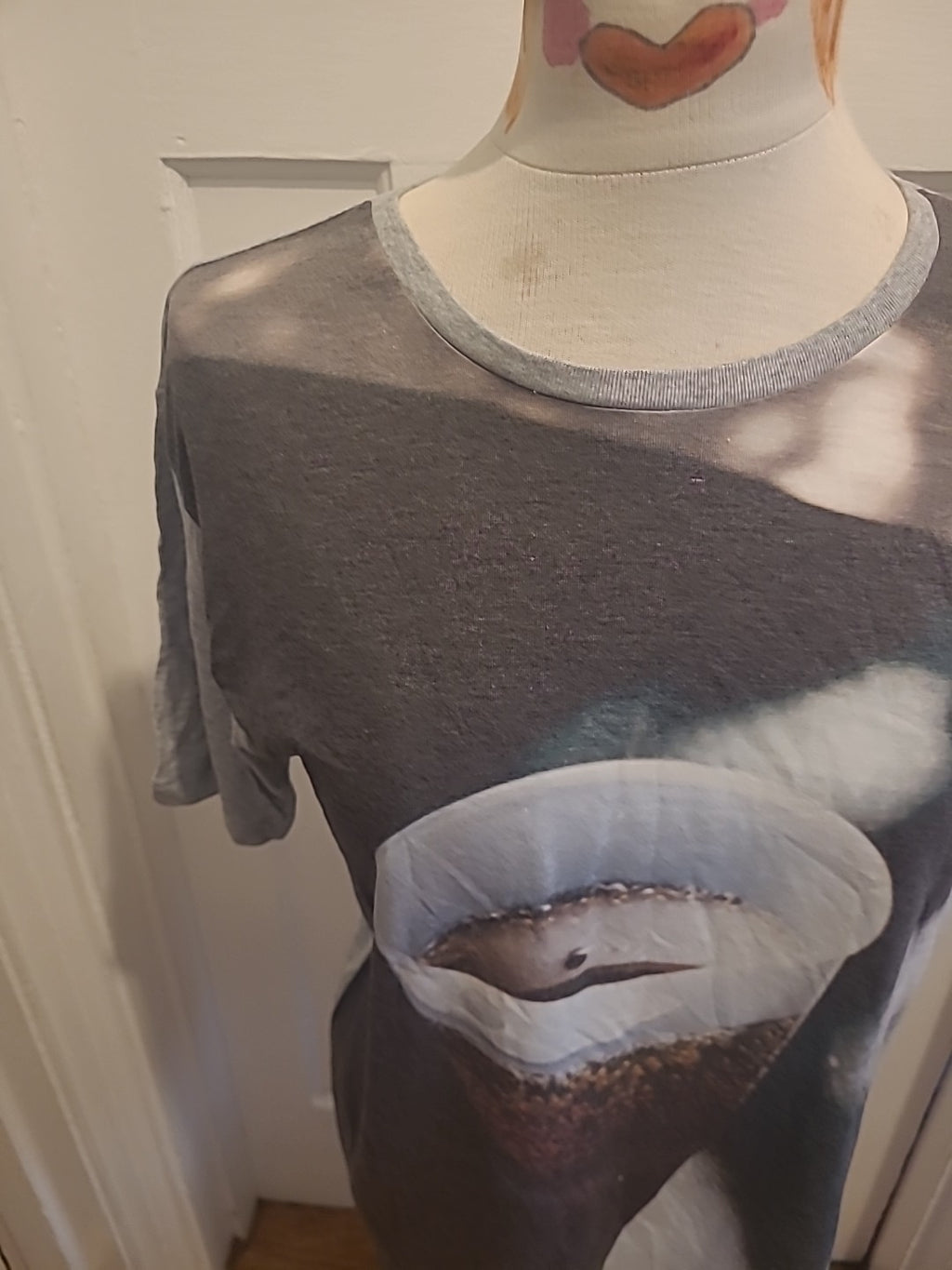 Mens Flatspot Size Large Grey Image Printed Short Sleeved Tshirt
