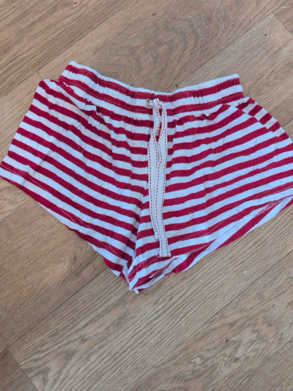 Primark 6-8 Red And White Stripe Sleep Shorts