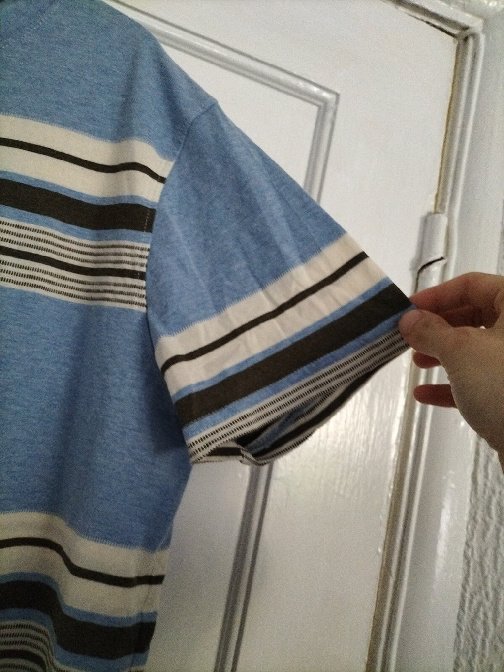 Mens TU size Medium Blue Stripy Tee