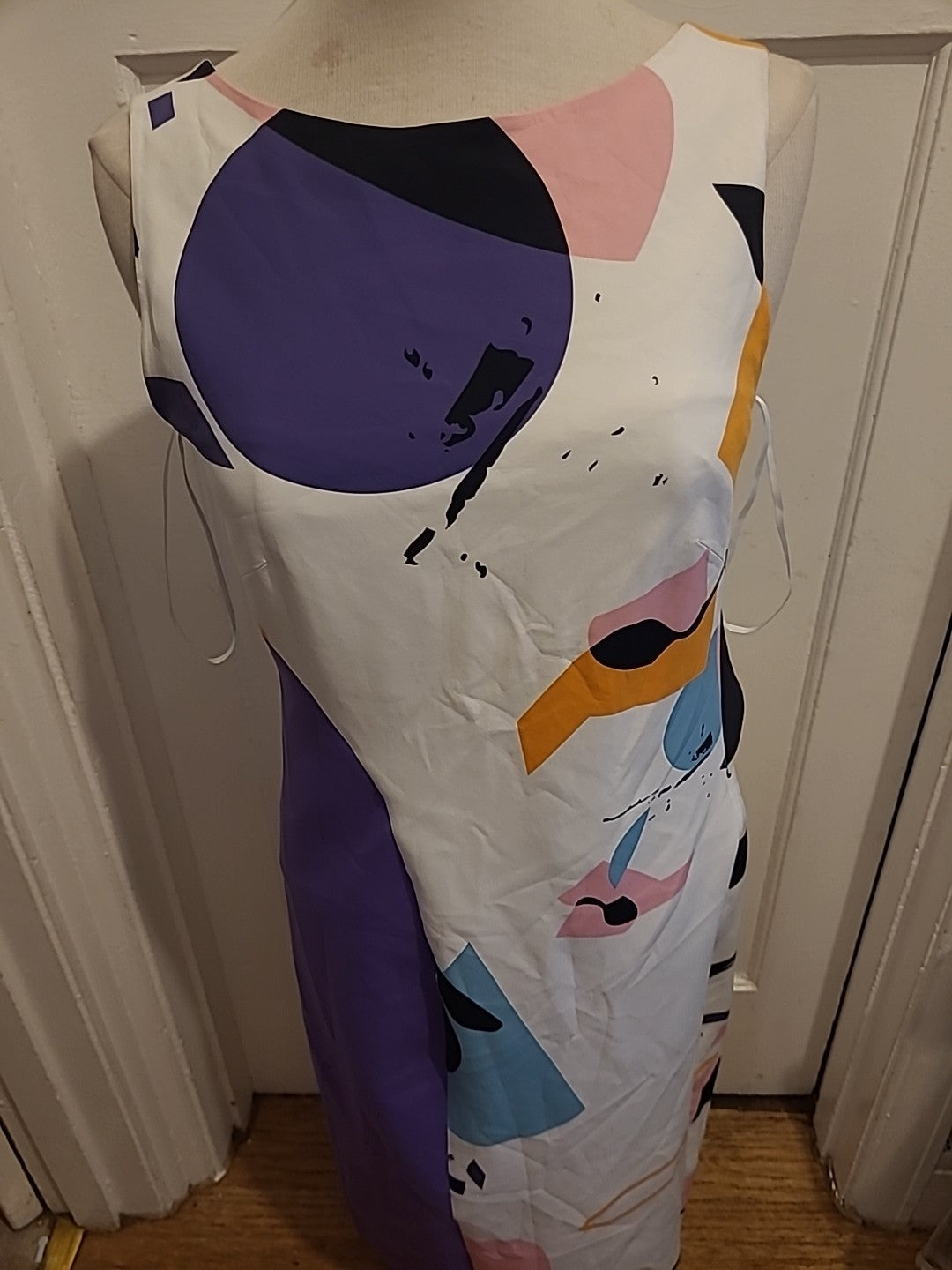 Ladies pHI5 Size 14 Multicoloured Sleeveless Lined Dress