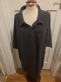 Mens Louie James Size 5XL Charcoal Golf Polo