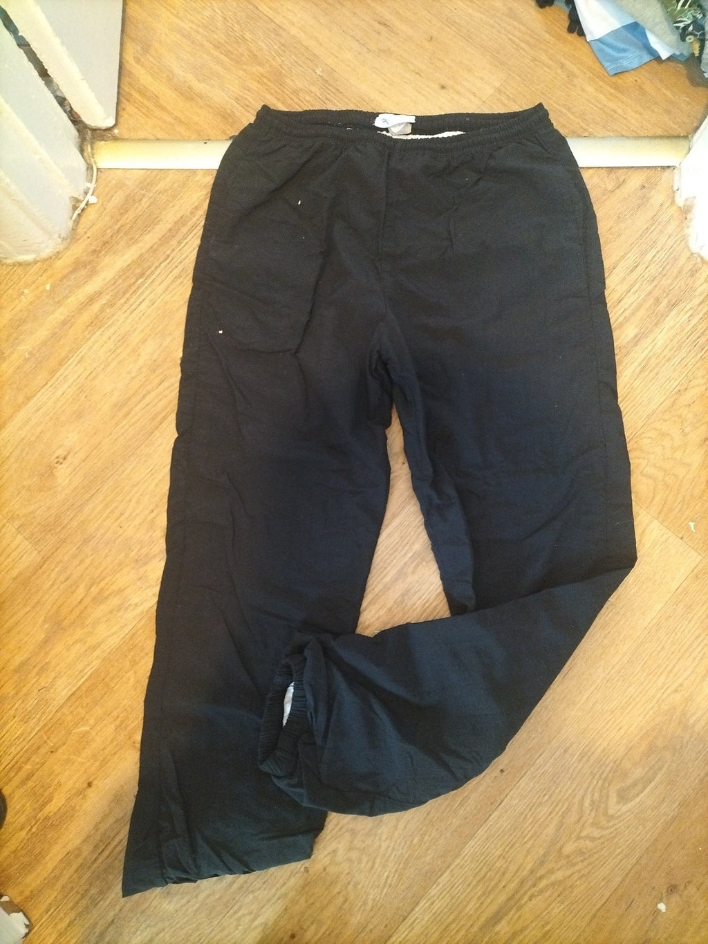 Ladies Tactel Size Large Black Elasticated Joggers