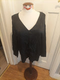 Ladies Zara Size Small Black Long Sleeved Blouse