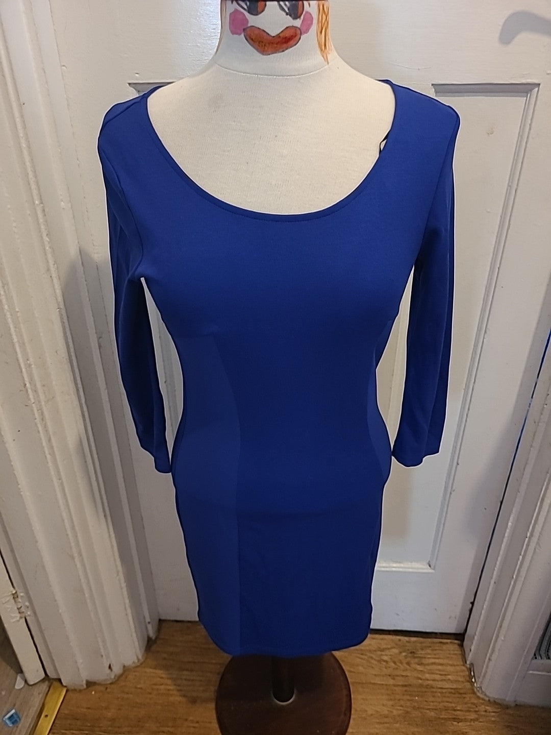 Ladies H+M Size 12 Royal Blue Mid Sleeved Dress