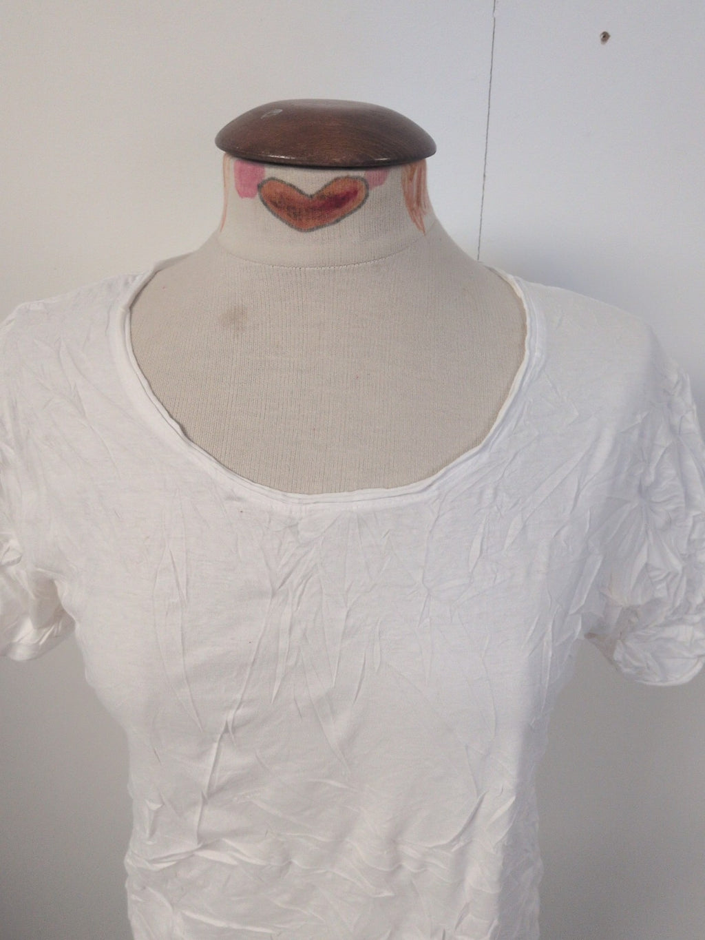 Ladies Zara Size Small White Short Sleeve Longline Tee