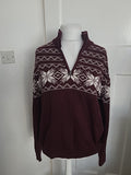 Mens Original Weatherproof Size Large Purple Pullover Jumper