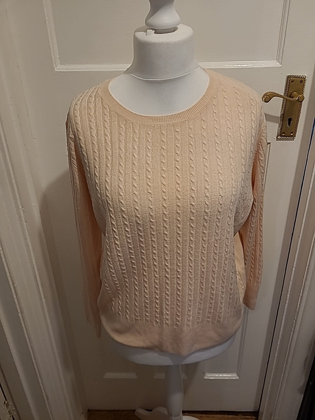 Ladies Dorothy Perkins Size 16 Petite Baby Pale Pink Lightweight Patterned...