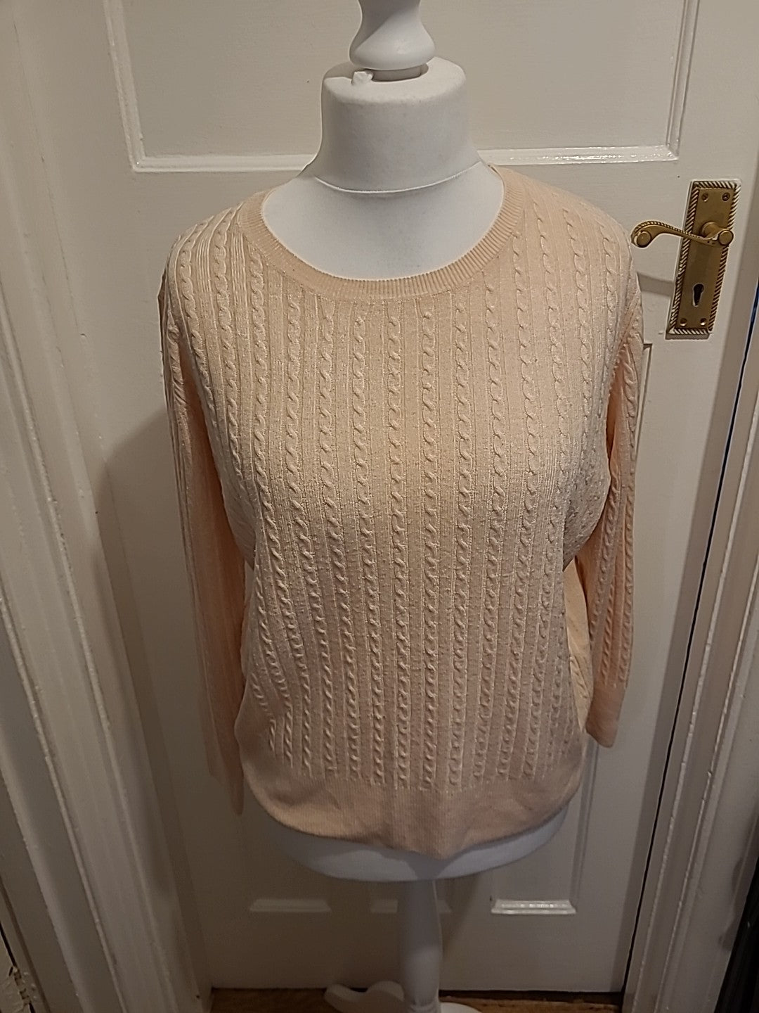 Ladies Dorothy Perkins Size 16 Petite Baby Pale Pink Lightweight Patterned...