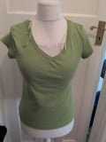 George 10 Green Short Sleeve T-shirt V Neck