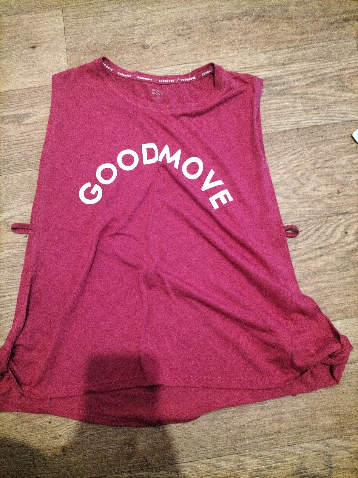 Ladies Goodmove Size 10 Hot Pink Split Sides Tshirt