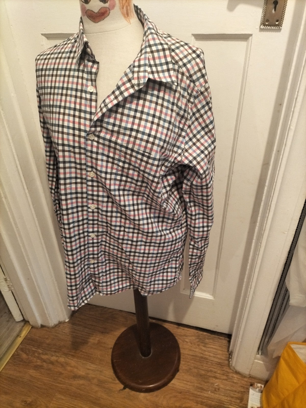 Mens J.Lindeberg Size Medium Multi Check Long Sleeved Shirt