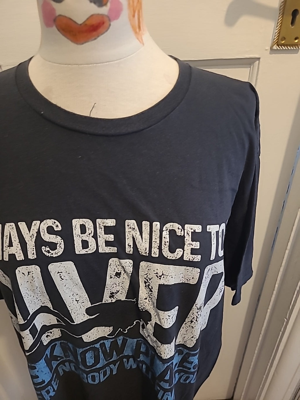 Mens Gildan Size XL Black With Slogan Short Sleeved Tshirt