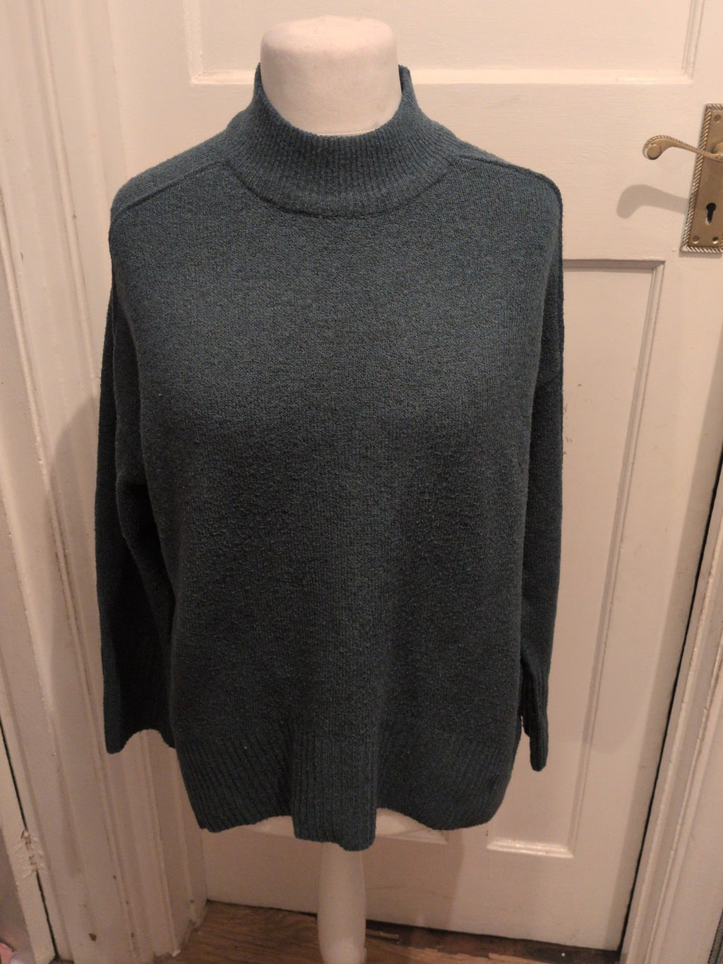 Ladies George Size Medium Teal Pullover Jumper