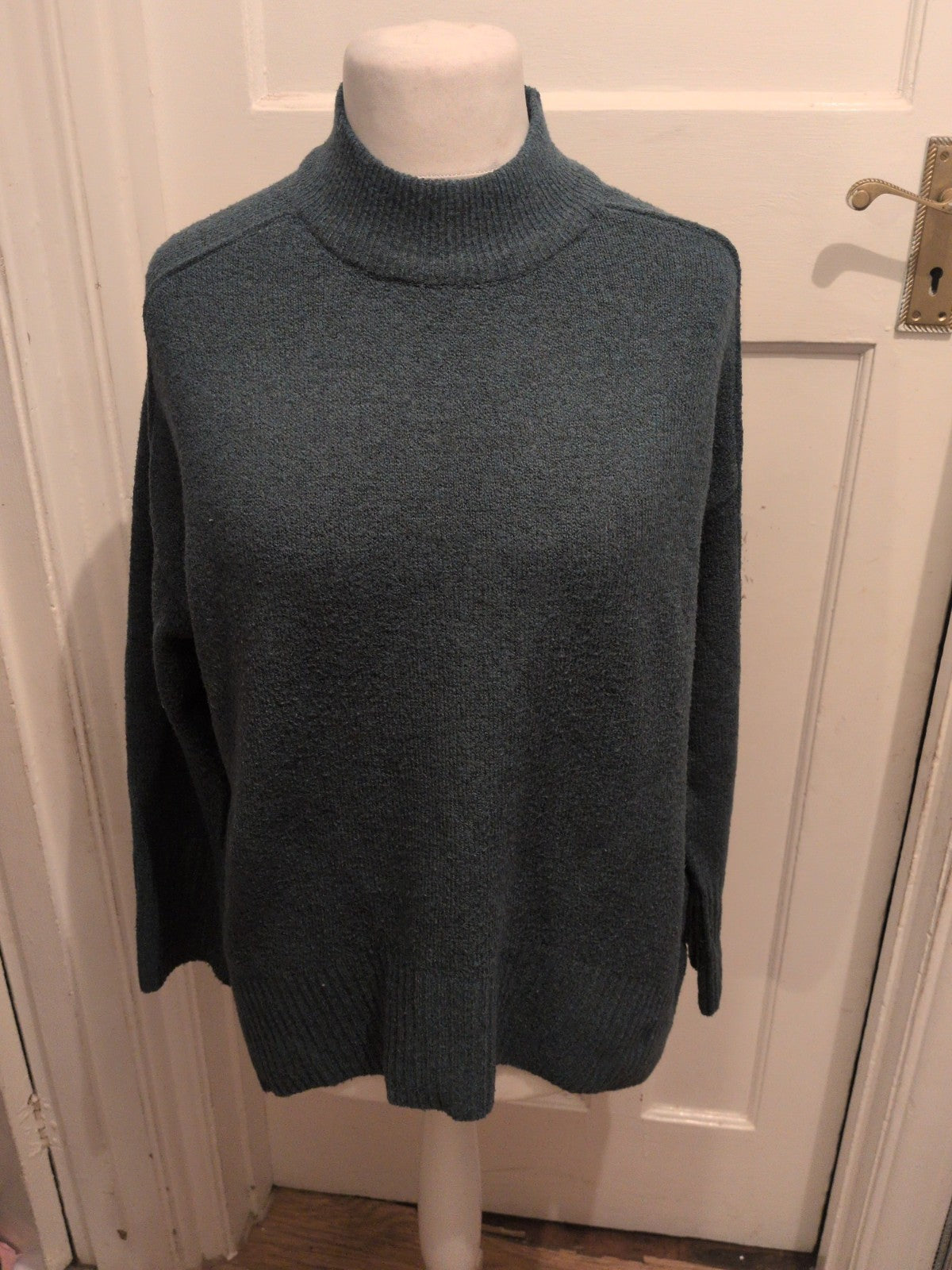 Ladies George Size Medium Teal Pullover Jumper
