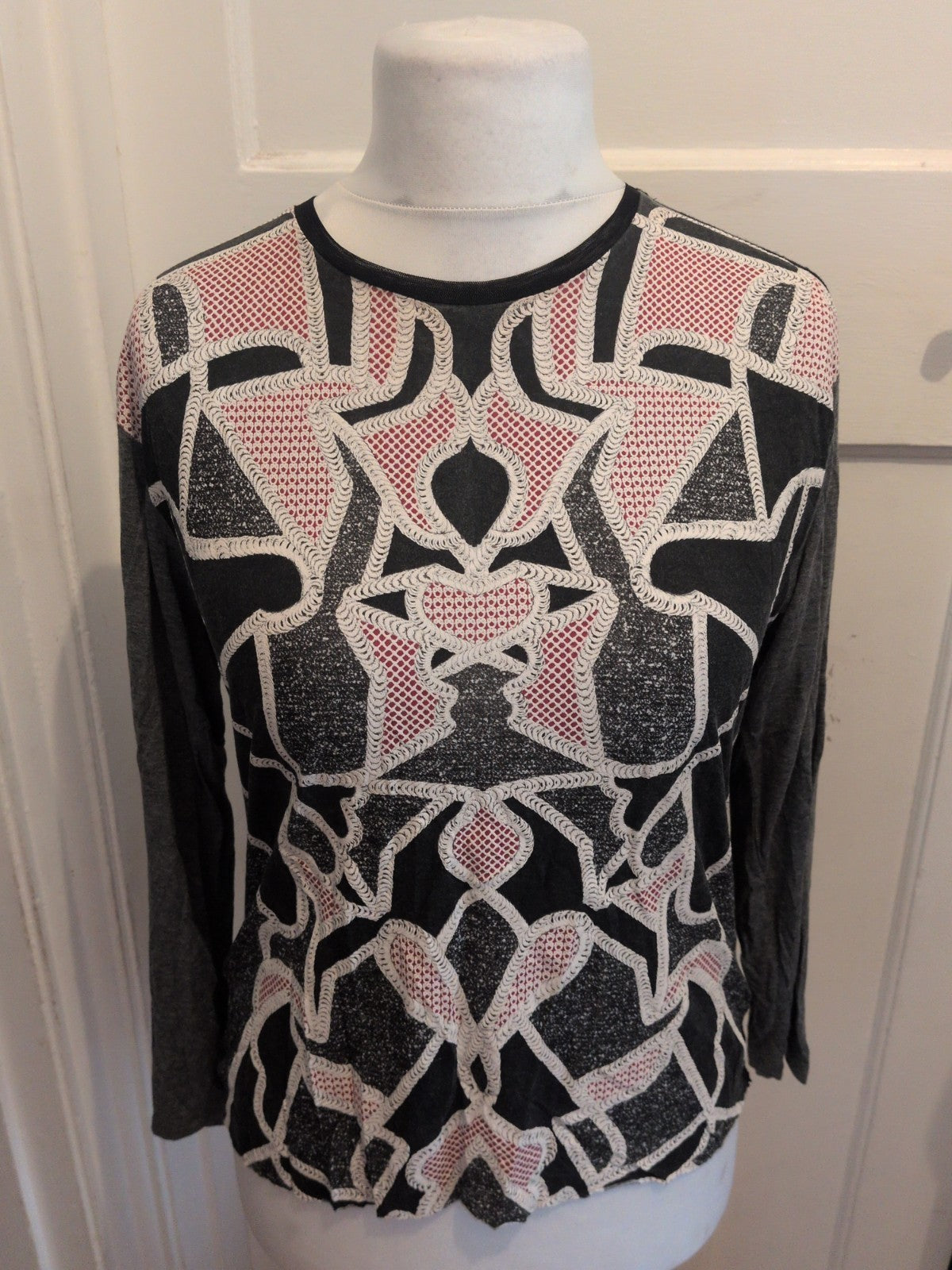 Zara Medium Grey Long Sleeve Blouse