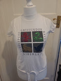 Girls Harry Potter Age 13-14 Years White Printed Tshirt