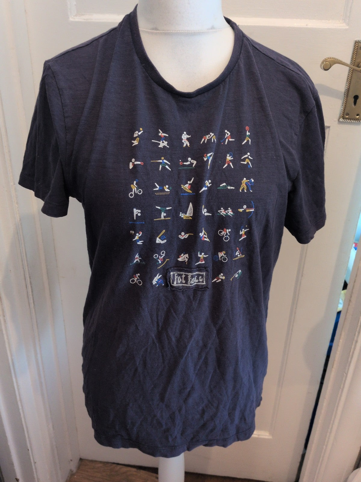 Fatface M Navy Printed Short Sleeve T-shirt