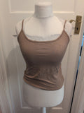 Shein Large Brown Sleeveless Cami T-shirt