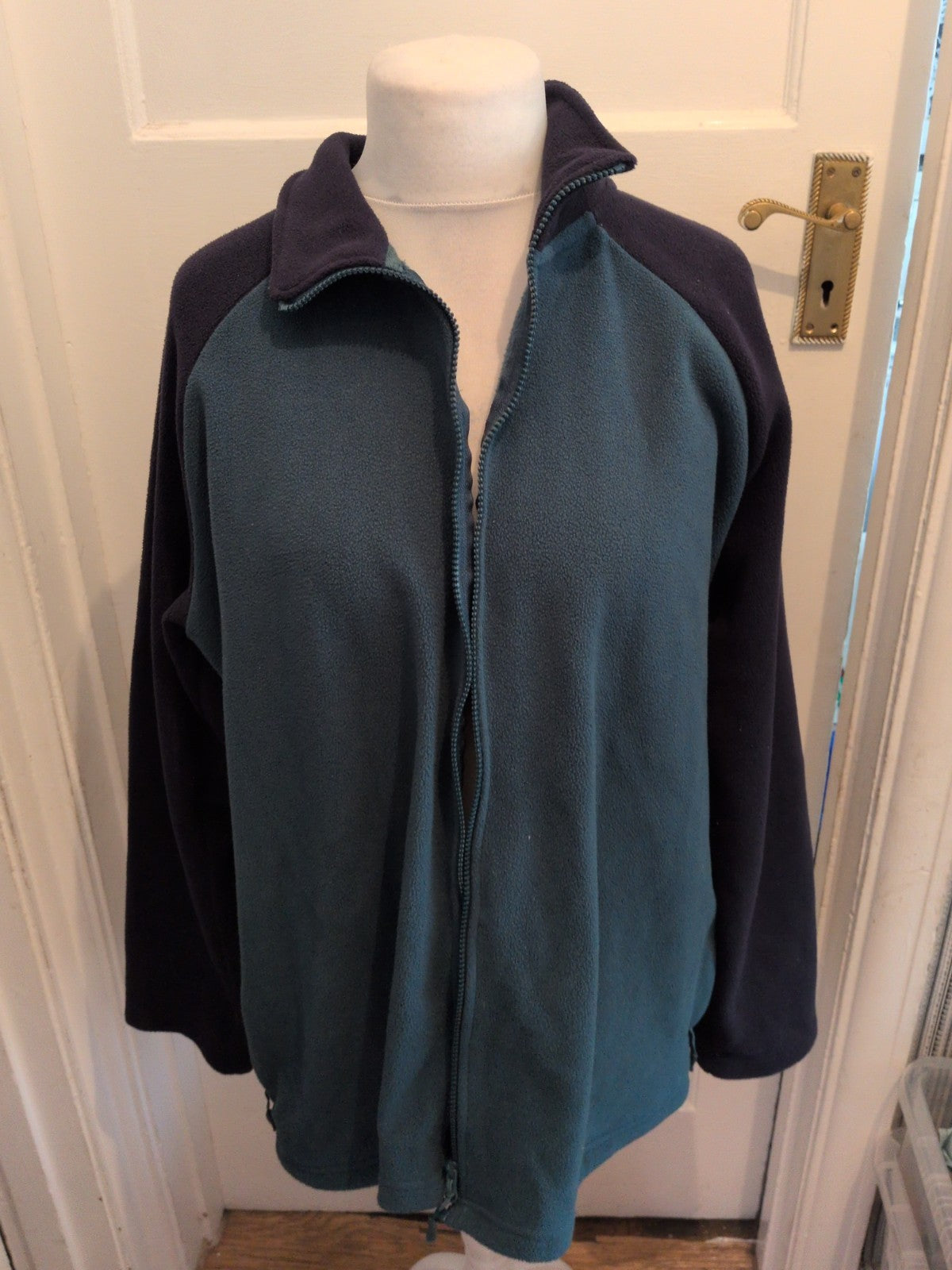 Tu Man XL Teal And Navy Full Zip Jumper