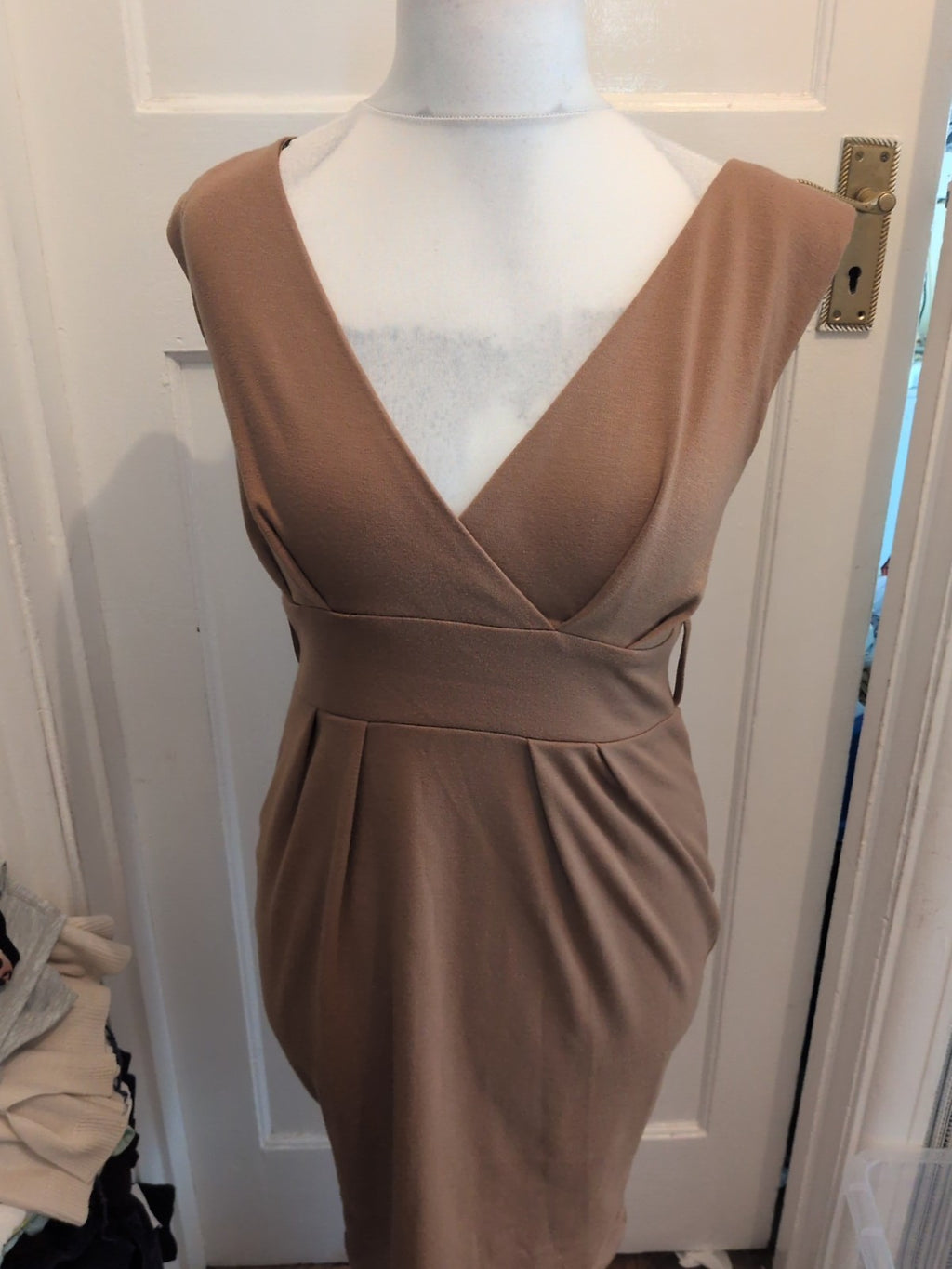 Dorothy Perkins 12 Brown Sleeveless Padded Dress