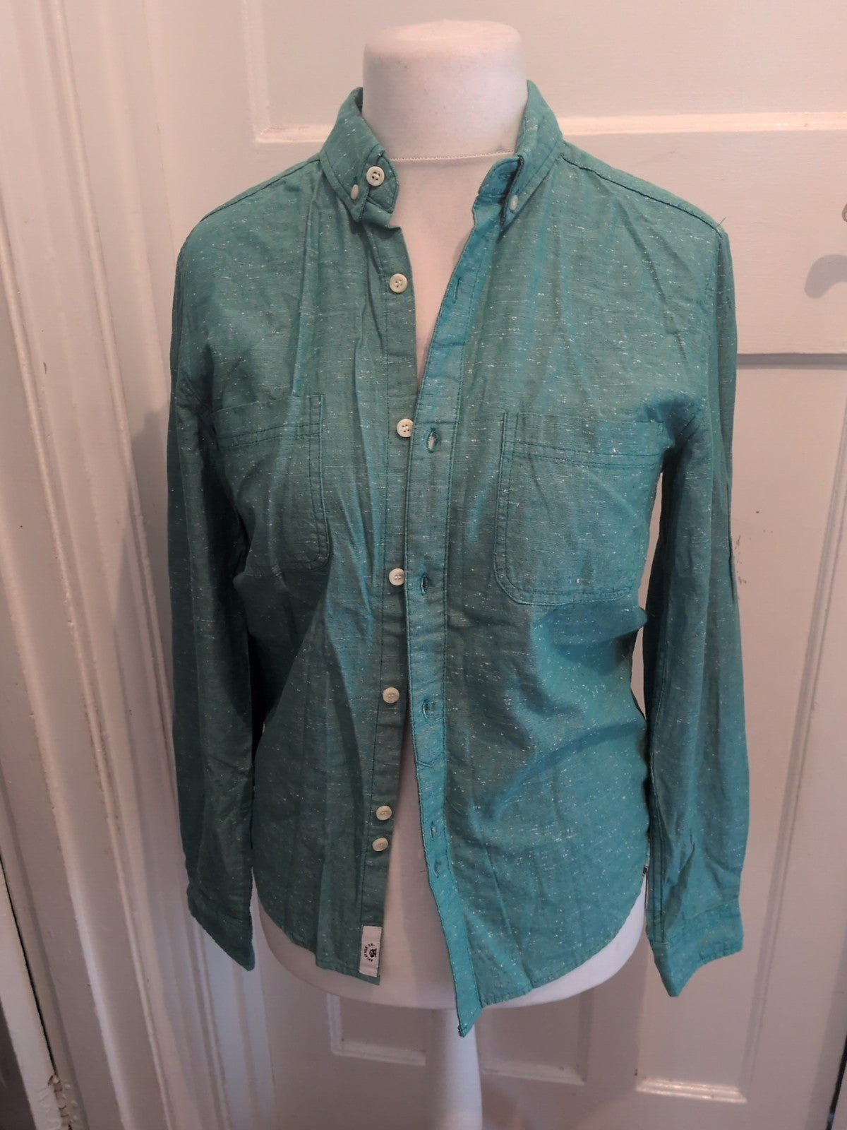 Bellfield Small Turquoise Fleck Long Sleeve Shirt