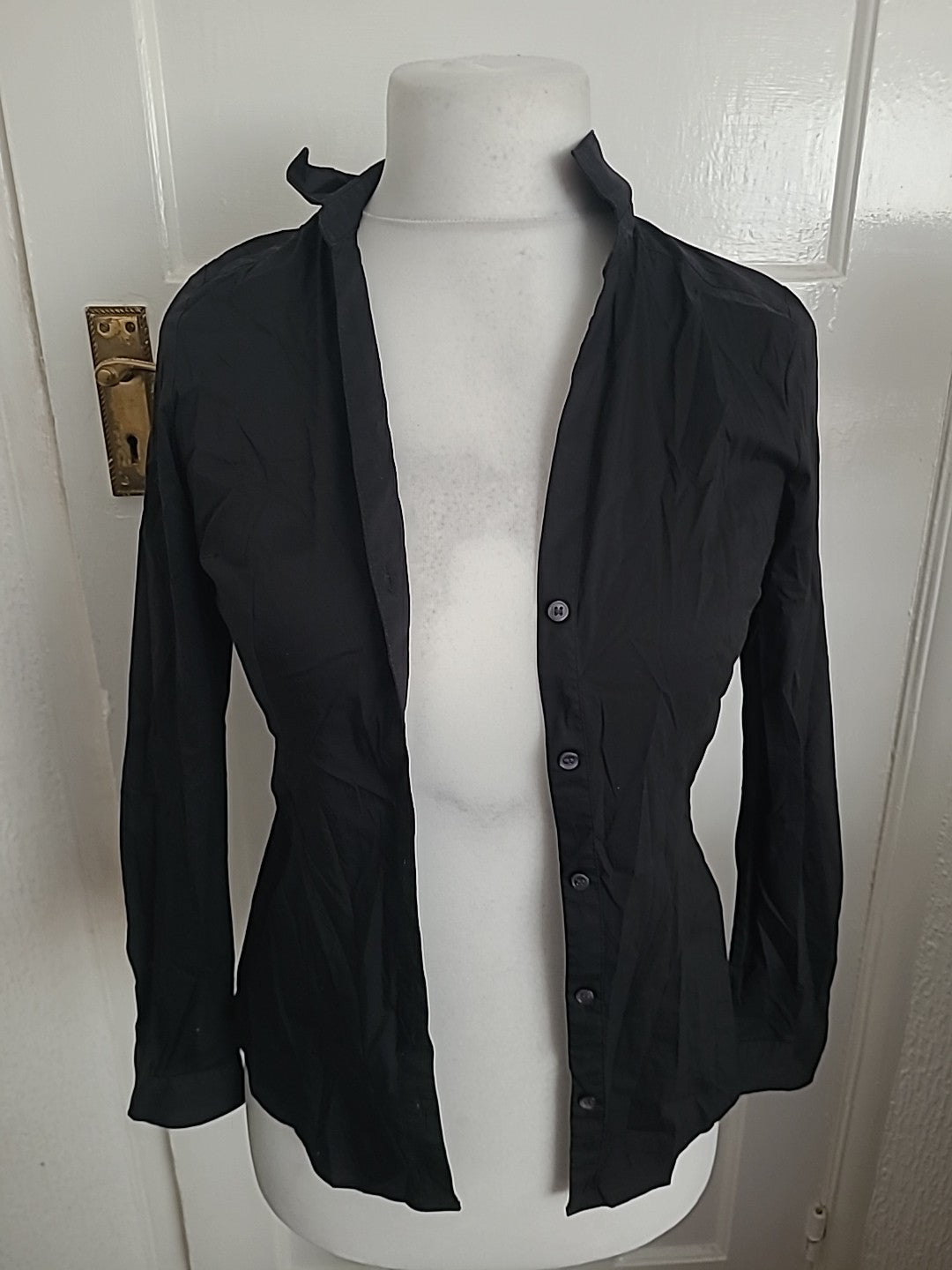 Ladies H&M Size Xs Black Long Sleeve Shirt