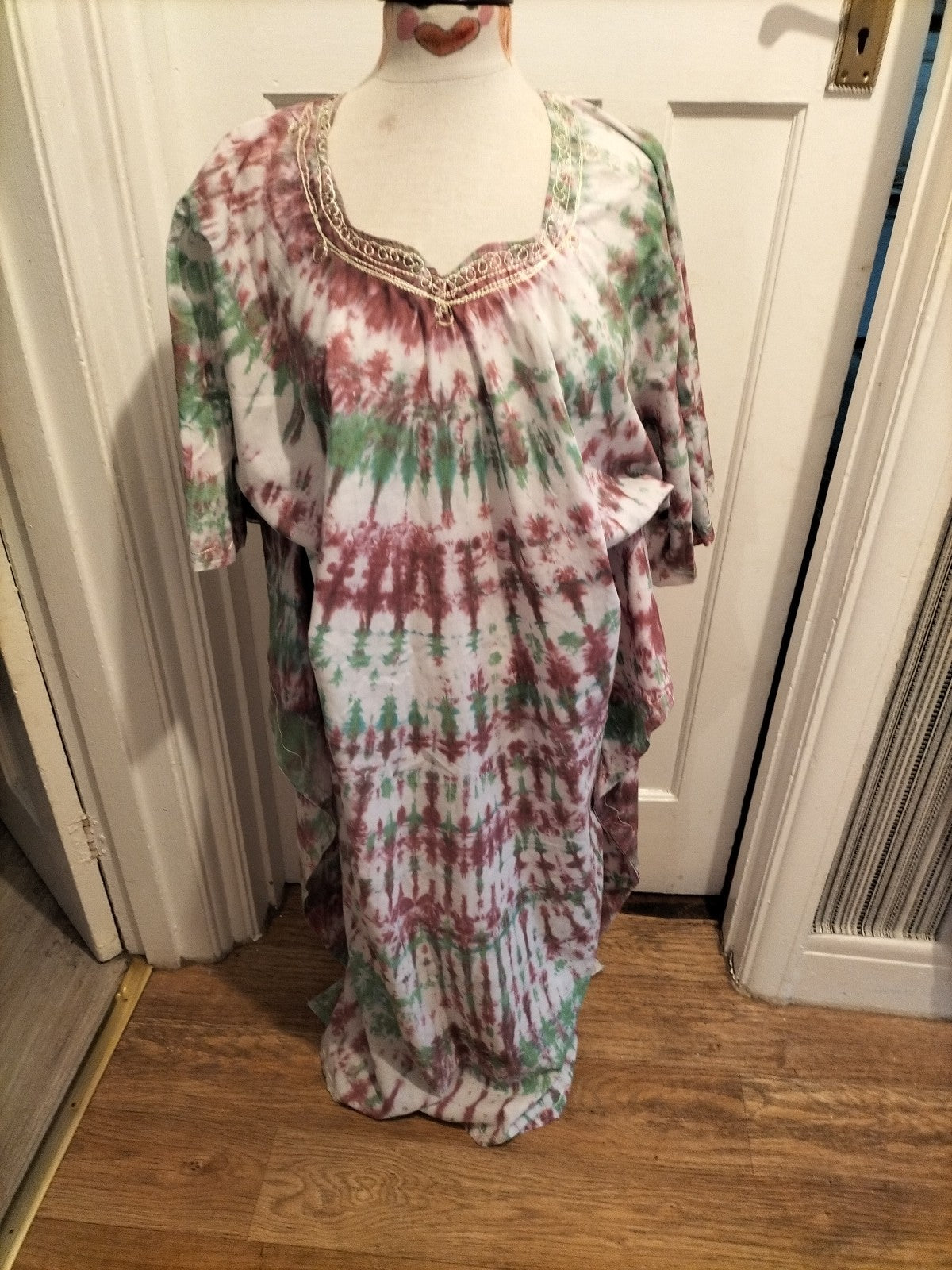 Ladies Vintage Size XL Long Length Multi Dress