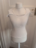 Marks And Spencer 14 White Short Sleeve T-shirt Scoop Round