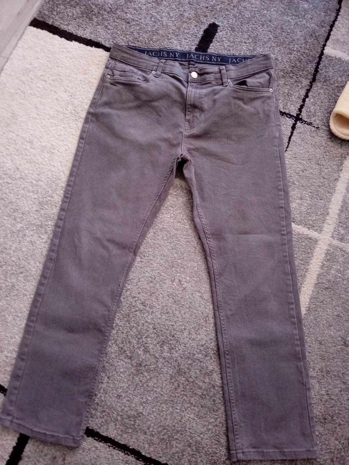 Mens Grey Jeans 36w 30 Leg Jachs Ny Free Delivery