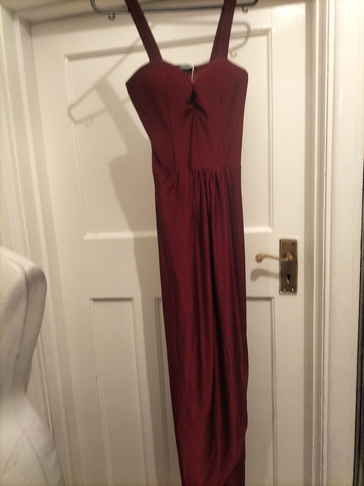Ladies New Look Size 6 Deep Purple Sleeveless Padded Dress