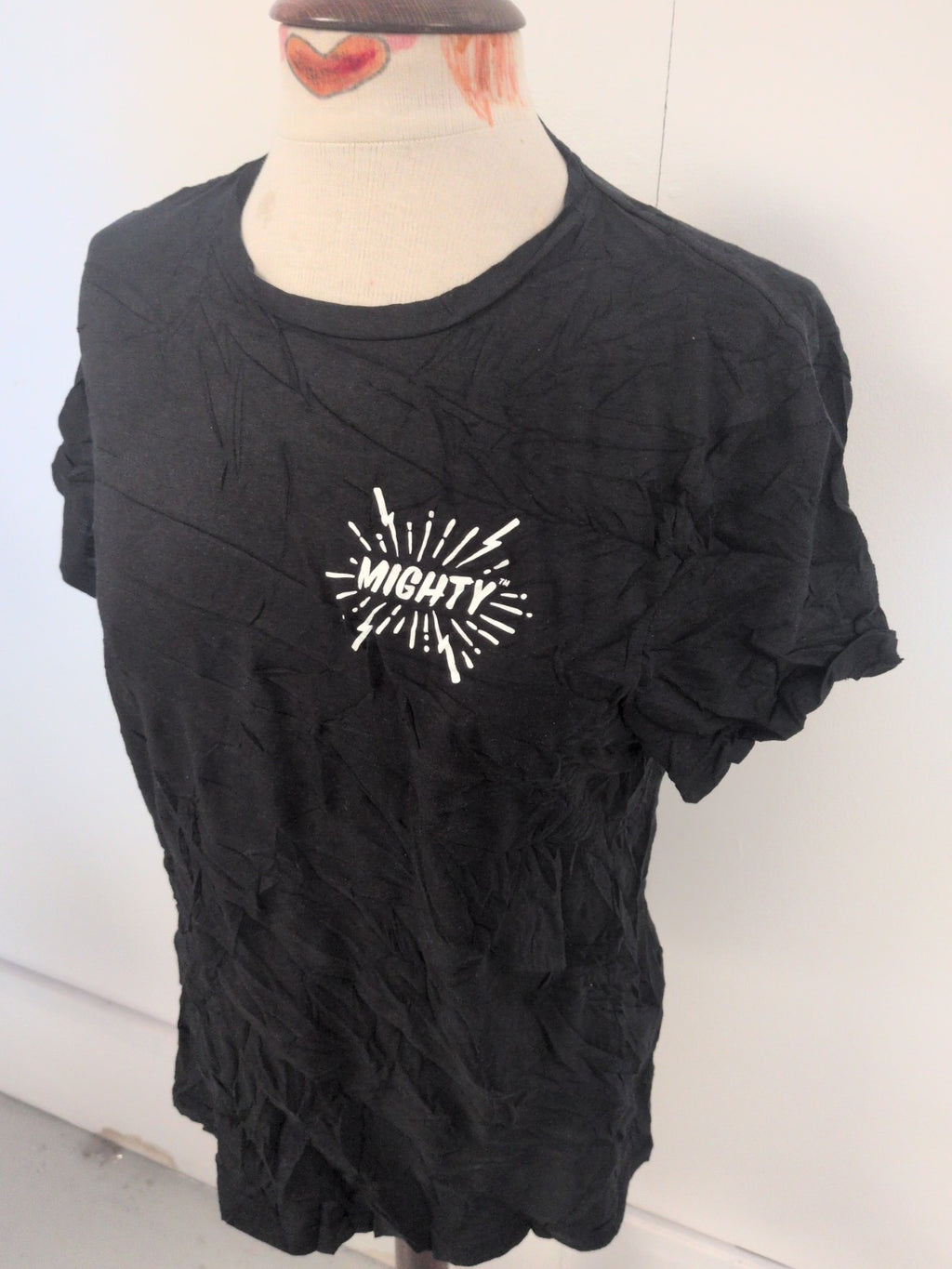 Ladies Uneek Size Medium Black Mighty Short Sleeve T-shirt