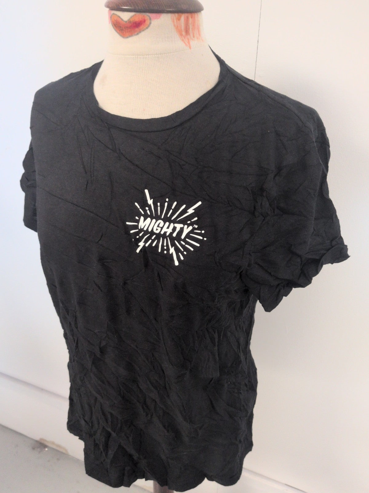 Ladies Uneek Size Medium Black Mighty Short Sleeve T-shirt
