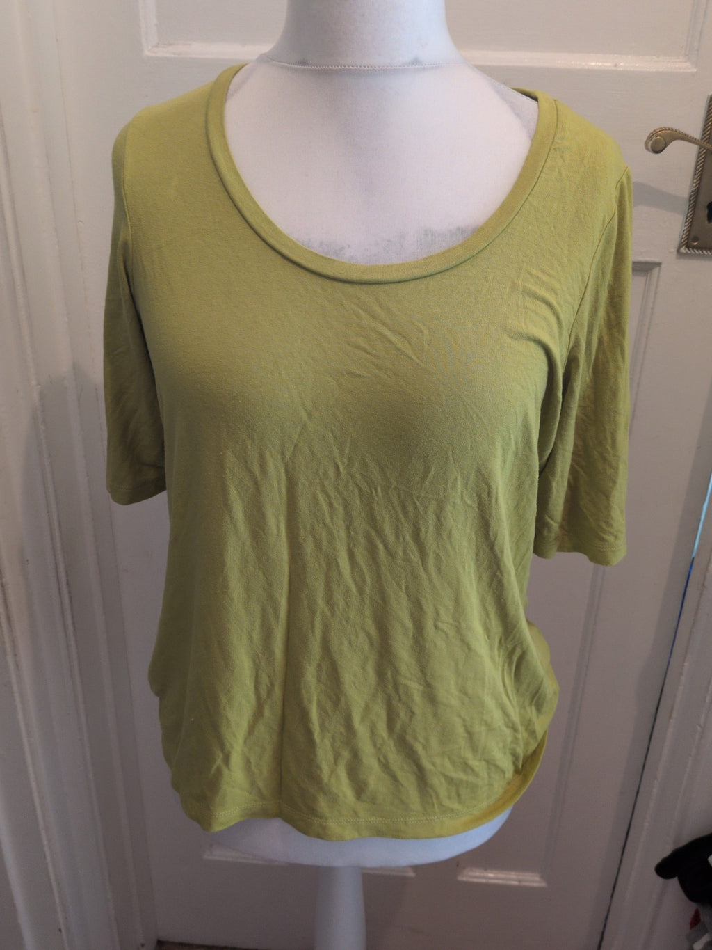 Marks And Spencer 18 Lime Short Sleeve Blouse