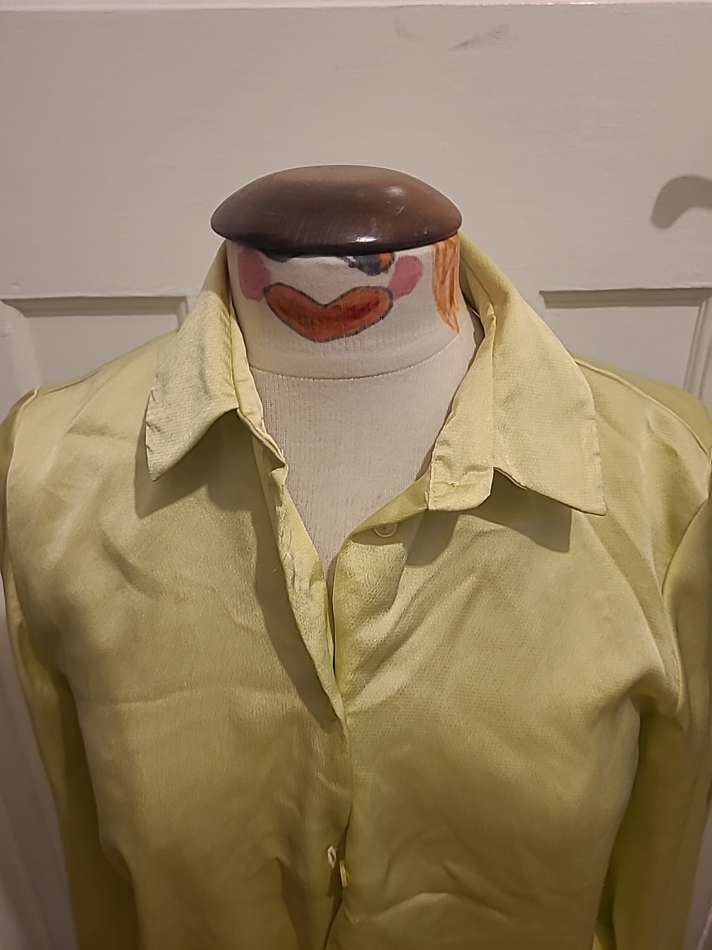 Ladies Primark Size 10 Lime Long Sleeved Blouse