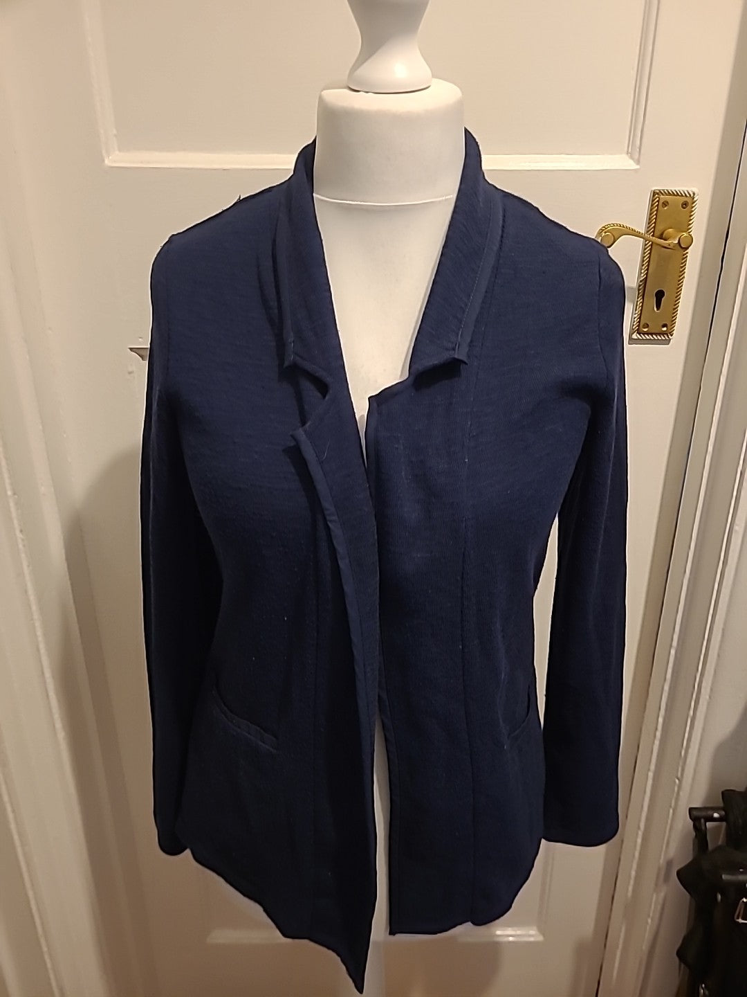 Ladies Newlook Size 10 Navy Long Sleeve Cardigan