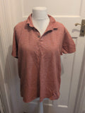 Next 2XL Orange Fleck Short Sleeve Polo Marks On Front