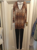 Ladies Size Small Leopard Print Fancy Dress Costume