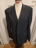 Mens Marks And Spencer Size 42L Dark Grey/Navy Padded Lined Blazer