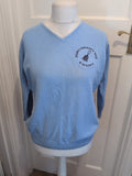Isle 18-20 Blue Embroidery V Neck Jumper