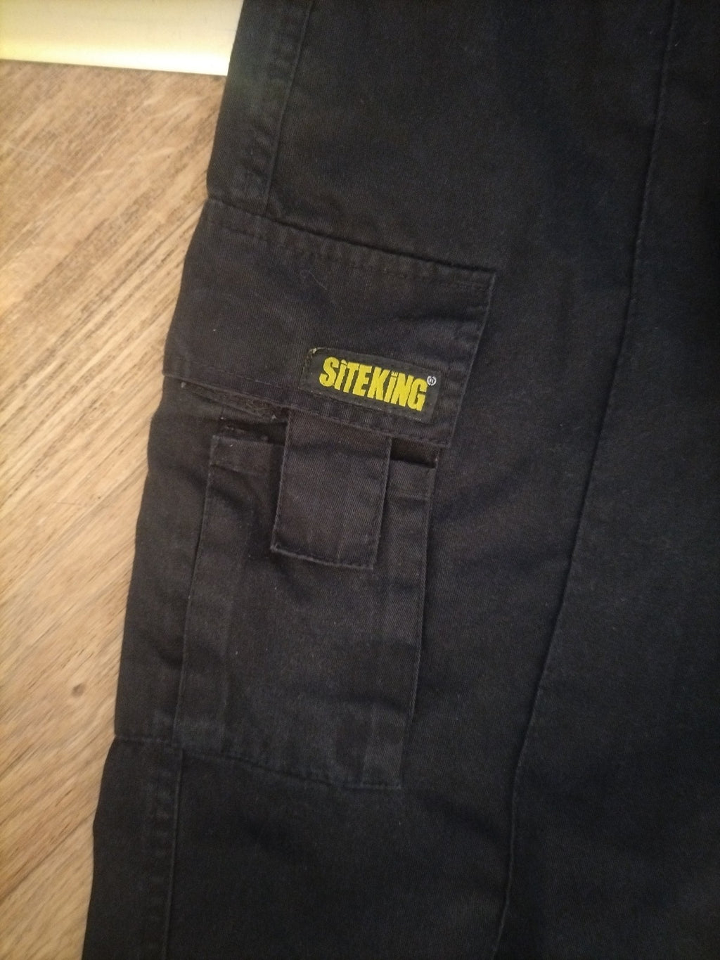 Site King 36XL Black Cargo Trousers Workwear