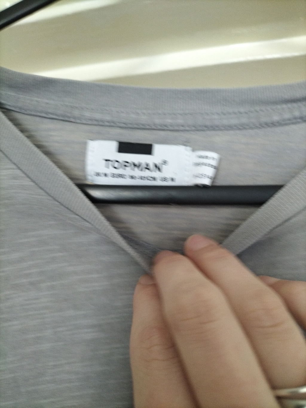 Mens Topman Size M grey Short Sleeved T Shirt