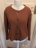 Tu 16 Rust Dark Orange Buttoned Cardigan
