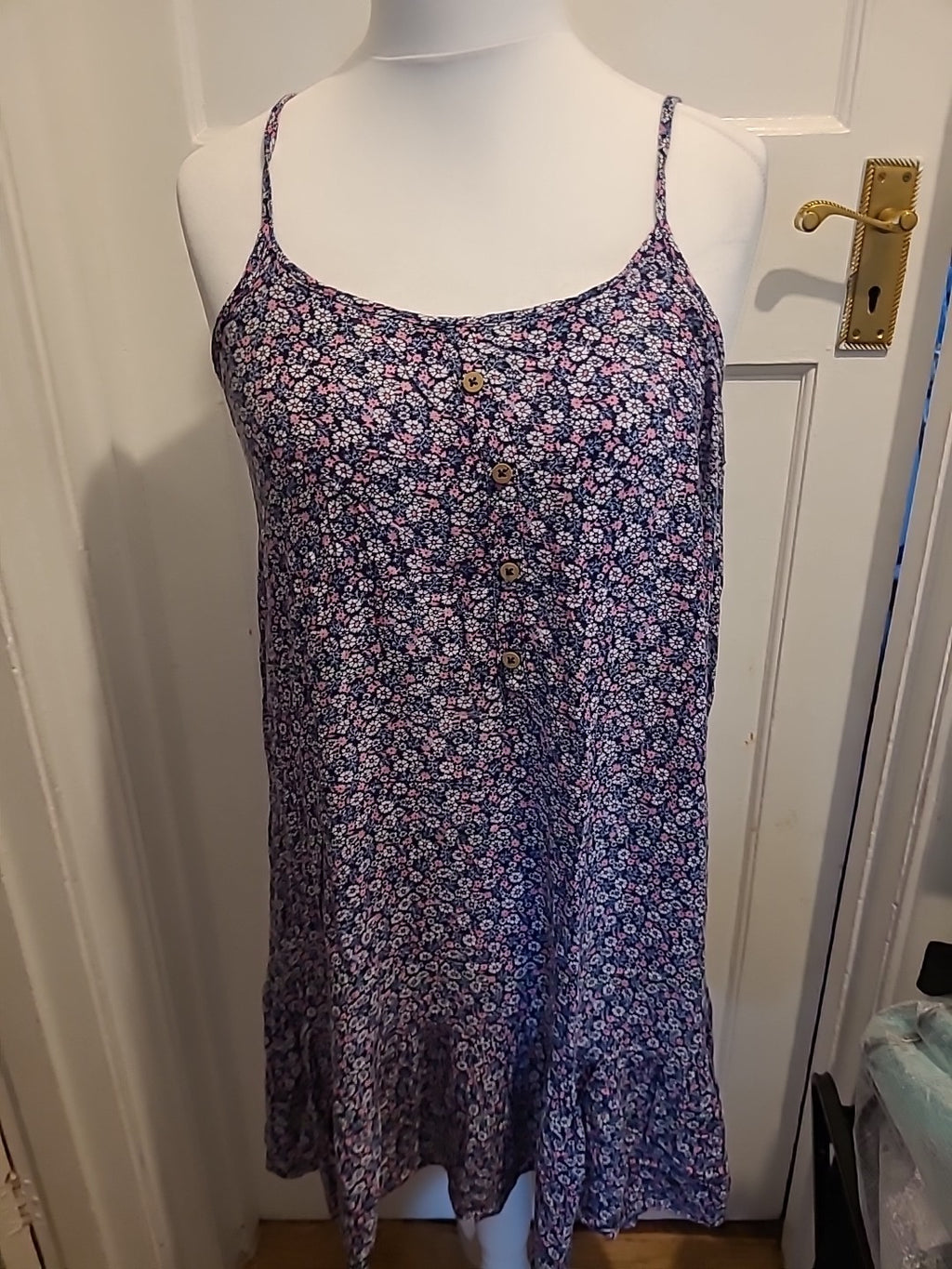 Ladies George Size 12-14 Floral Strappy Blouse/Dress