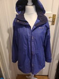 Ladies Mountain Warehouse Size 14 Purple Mesh Lined Coat