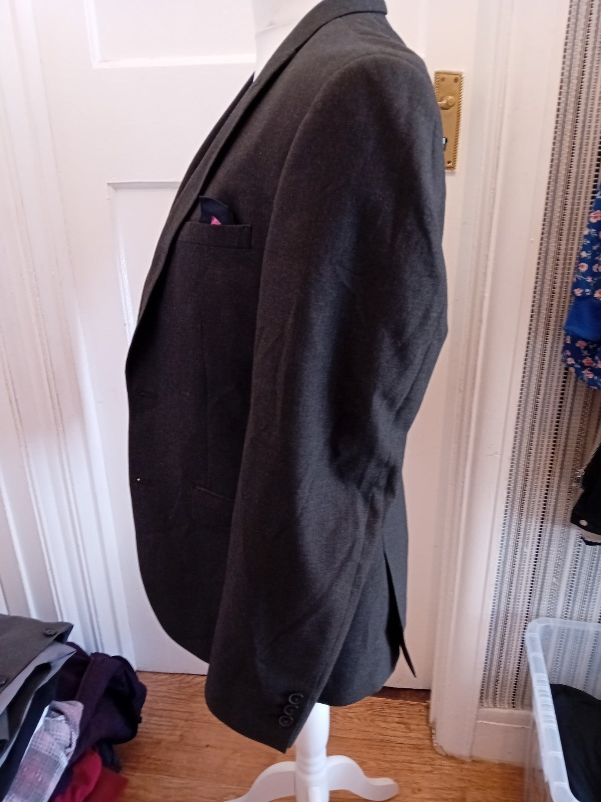 Mens Next Size 40r Grey Long Sleeve Blazer